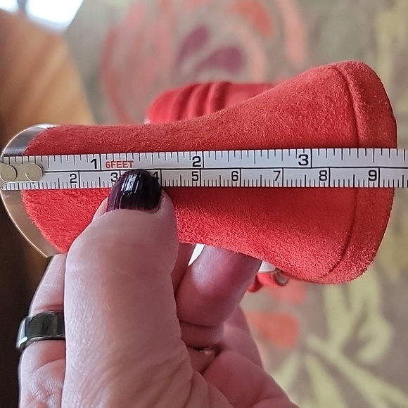 Gorgeous Orange suede slides 9M - Picture 5 of 5